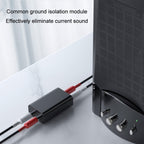 RCA Audio Ground Loop Isolator Anti-Interference Noise Reducer Eliminate Current Sound Bluetooth Receiver, Square, Ellipse