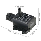 DC12V Micro Brushless Cold Water Circulating Fountain Water Pump, QR50C – Waterproof