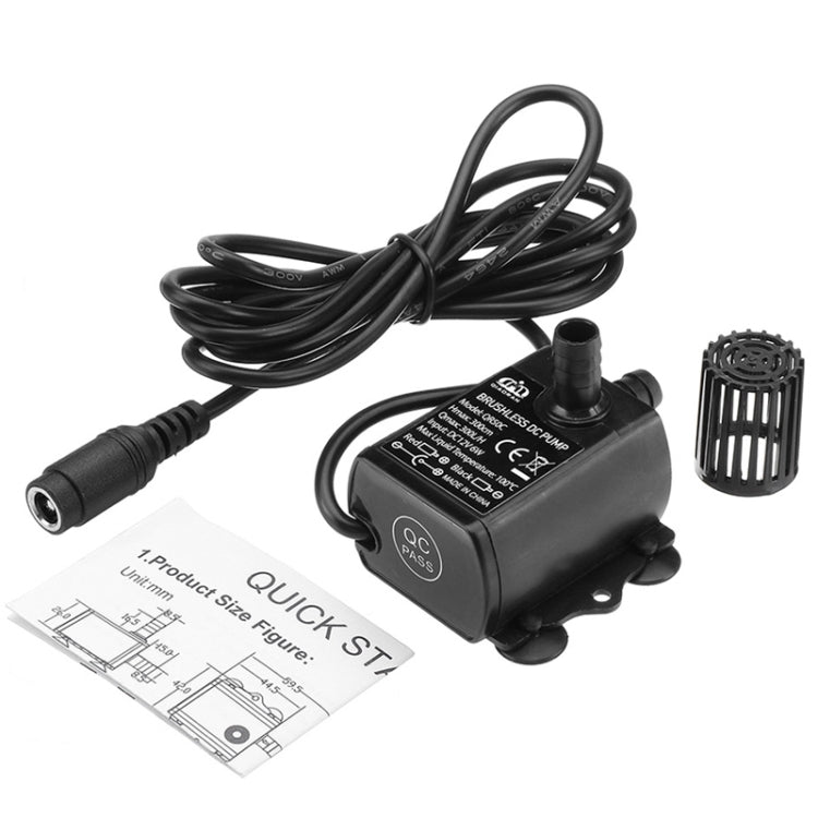 DC12V Micro Brushless Cold Water Circulating Fountain Water Pump, QR50C – Waterproof