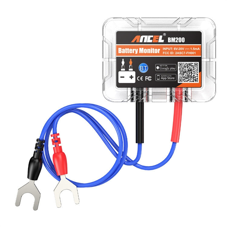 ANCEL BM200 12V Bluetooth 4.2 Car Battery Analysis and Detection Tool Battery Tester, BM200 – Waterproof, Bluetooth