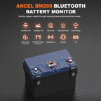 ANCEL BM200 12V Bluetooth 4.2 Car Battery Analysis and Detection Tool Battery Tester, BM200 – Waterproof, Bluetooth