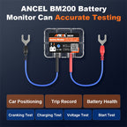 ANCEL BM200 12V Bluetooth 4.2 Car Battery Analysis and Detection Tool Battery Tester, BM200 – Waterproof, Bluetooth