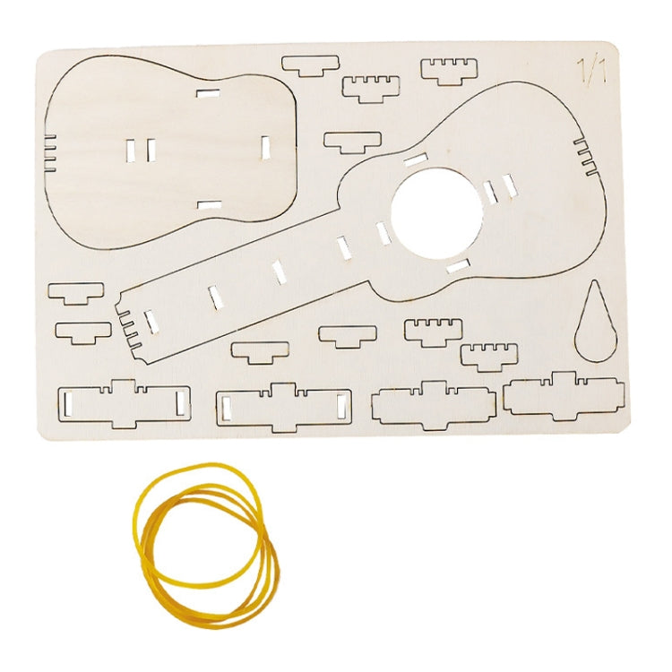 Rubber Band Guitar Sound Awareness Material Kit Kids DIY Toys Research Equipment, Rubber Band Guitar – Durable Build, Easy to Use