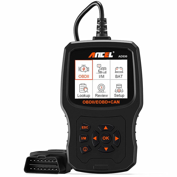 ANCEL AD530 2.8-Inch Screen OBD2 Car Engine Tester Car Battery Test Tool, AD530 – Durable Build, Easy to Use AD530