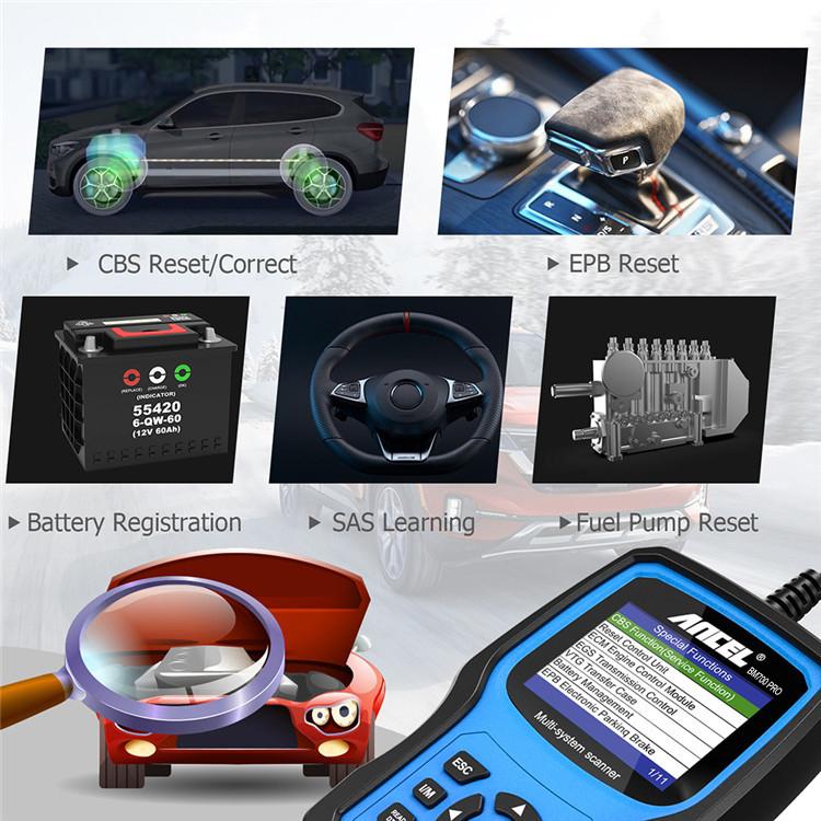 ANCEL BM700 Upgraded Version For BMW Full System Diagnostic OBDII Tester Maintenance And Resetting Repair Tools, BM700 Upgraded Version – Durable Build, Easy to Use