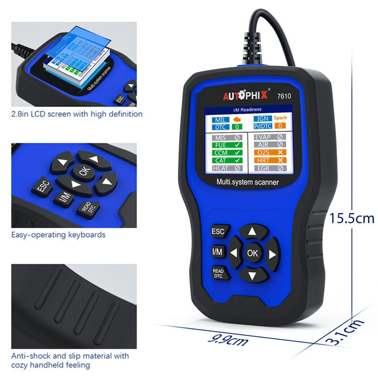 AUTOPHIX 7610 OBD2 Scan Diagnostic Tool Full System Maintenance And Repair Detector, 7610 – Durable Build, Easy to Use