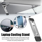 2pcs Invisible Cooling Stand Heightening Pad For Laptop & Smartphones & Tablet, 110034 Light Gray – Aluminum Alloy
