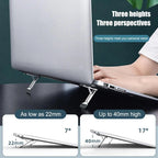2pcs Invisible Cooling Stand Heightening Pad For Laptop & Smartphones & Tablet, 110034 Light Gray – Aluminum Alloy