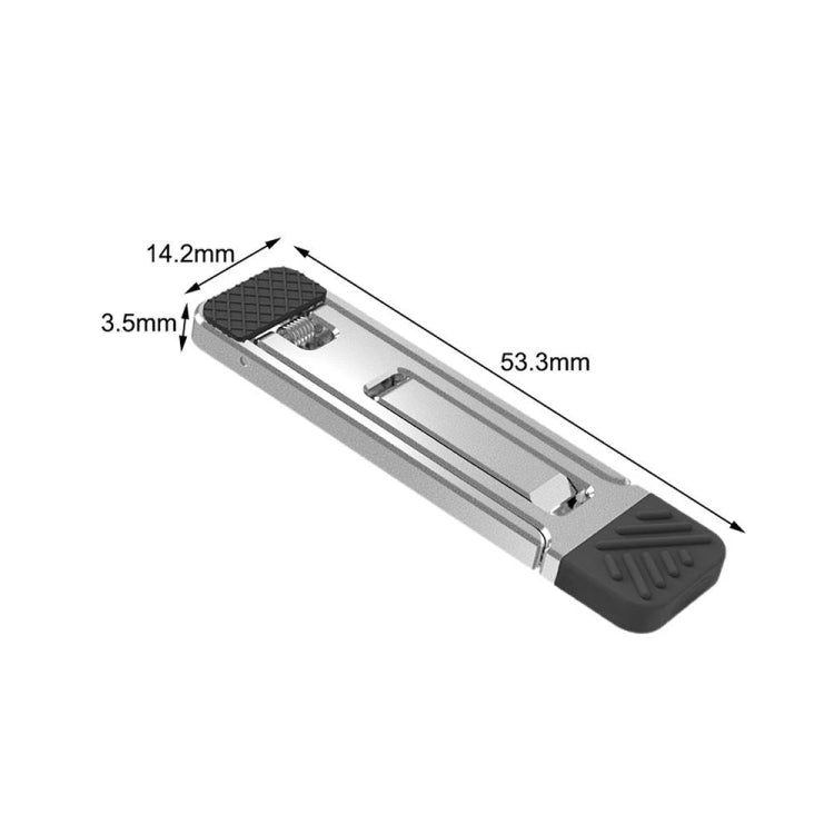 2pcs Invisible Cooling Stand Heightening Pad For Laptop & Smartphones & Tablet, 110034 Light Gray – Aluminum Alloy