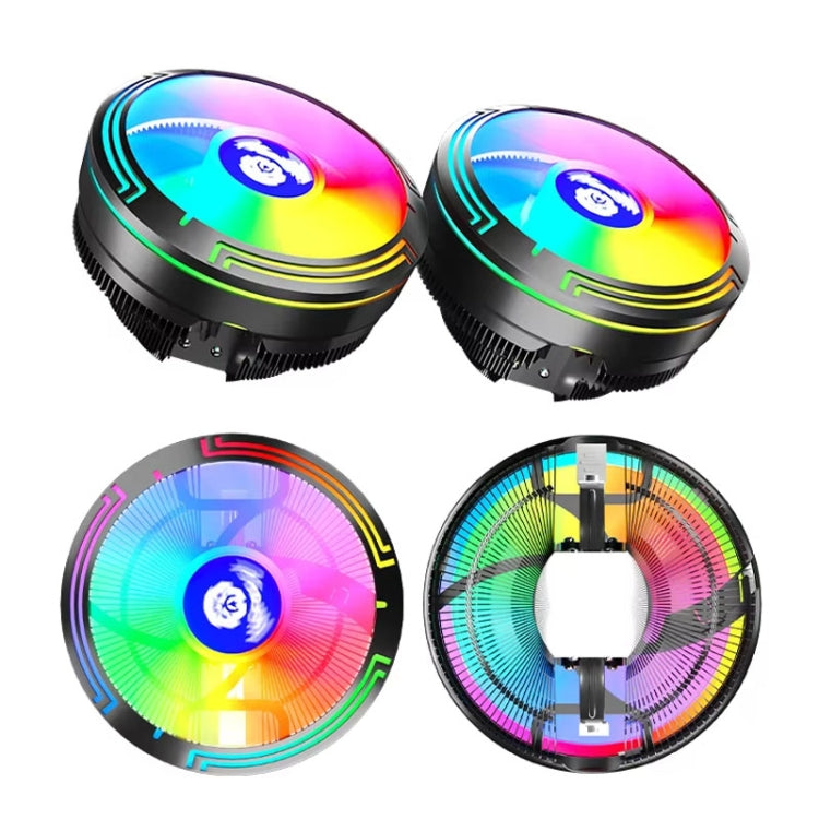 LED Colorful Light 4Pin Cooler Desktop CPU Cooling Fan, Ice Blade W120 – TPU