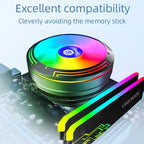 LED Colorful Light 4Pin Cooler Desktop CPU Cooling Fan, Ice Blade W120 – TPU