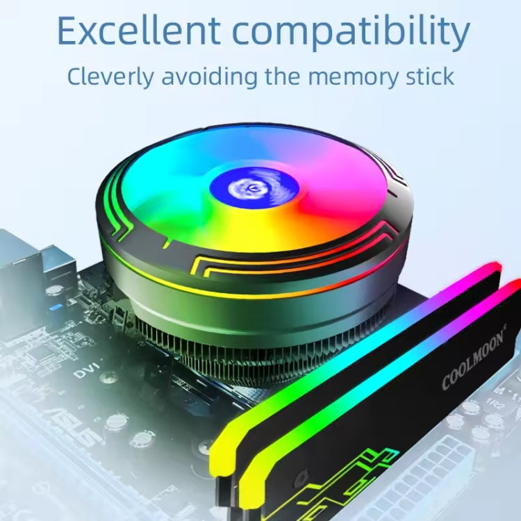 LED Colorful Light 4Pin Cooler Desktop CPU Cooling Fan, Ice Blade W120 – TPU