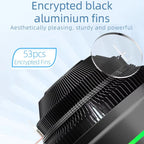 LED Colorful Light 4Pin Cooler Desktop CPU Cooling Fan, Ice Blade W120 – TPU