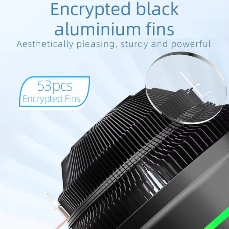 LED Colorful Light 4Pin Cooler Desktop CPU Cooling Fan, Ice Blade W120 – TPU