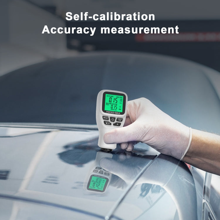 HW300-MAX Coating Thickness Gauge Anti-skid Paint Film Tester, White, Black – Non-slip