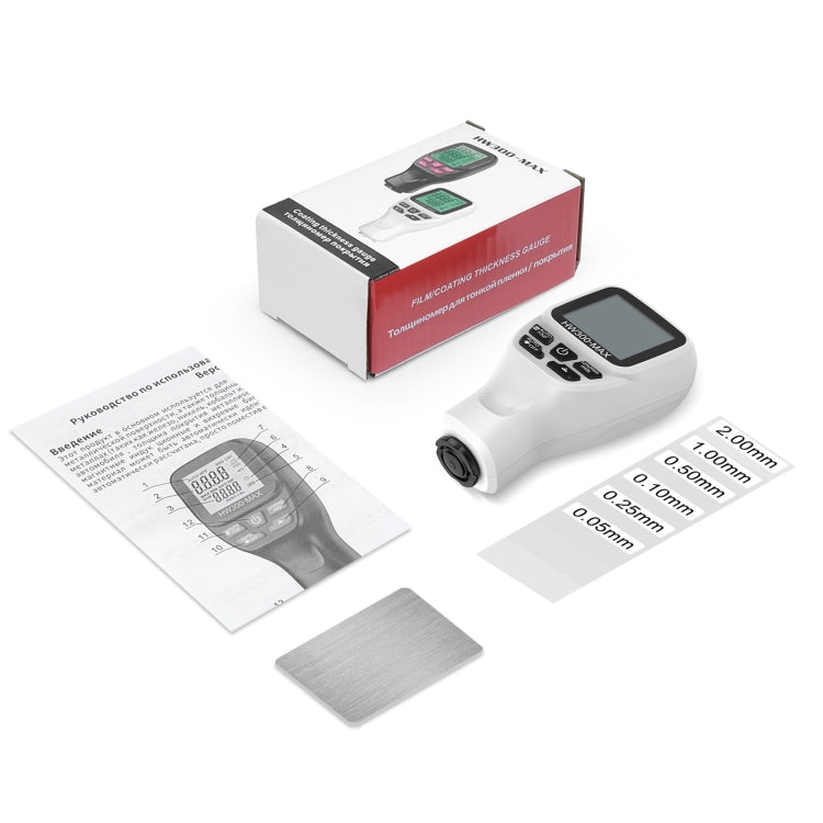 HW300-MAX Coating Thickness Gauge Anti-skid Paint Film Tester, White, Black – Non-slip