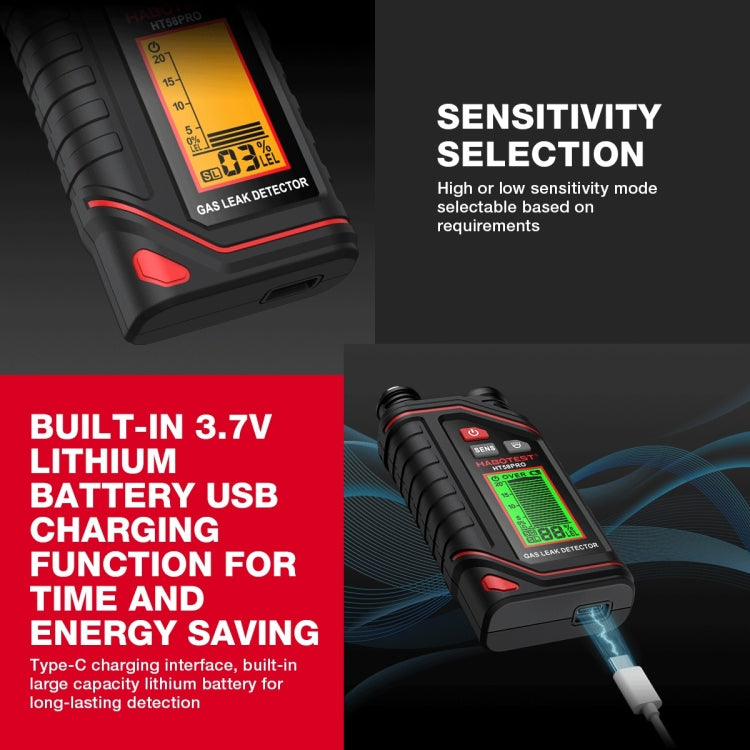 HABOTEST Portable Rechargeable Gas Detector, HT629