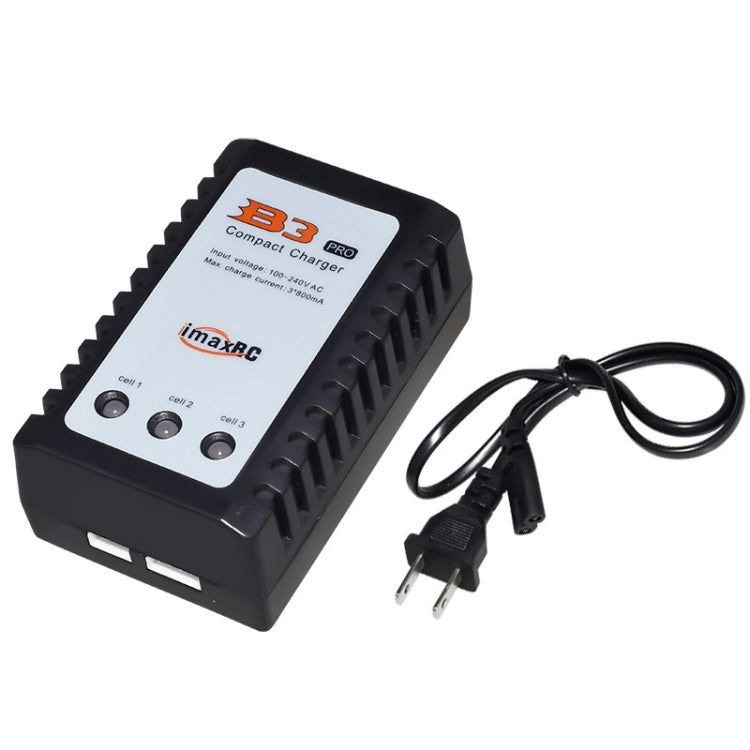 ImaxRC 7.4V/11.1V 2S/3S Model Aircraft Drone Lithium Battery Intelligent Balance Charger, US Plug – Aluminum Alloy, TPU US Plug