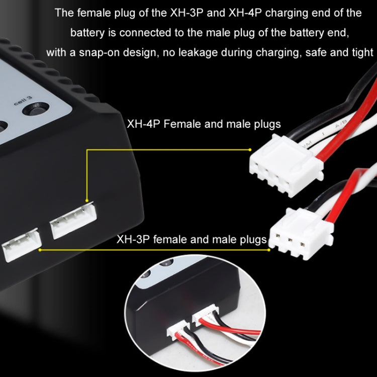 ImaxRC 7.4V/11.1V 2S/3S Model Aircraft Drone Lithium Battery Intelligent Balance Charger, US Plug – Aluminum Alloy, TPU