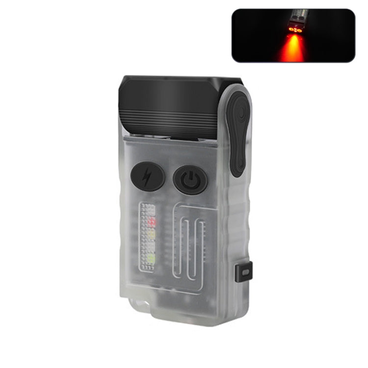 V20 Portable Keychain Light Rechargeable Bright Mini Flashlight White Red Light