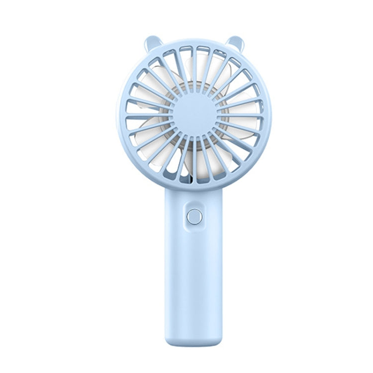 Mini USB Handheld Fan Rechargeable Portable Desktop Phone Holder Light Blue