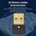 USB Bluetooth 5.4 Adapter Transmitter Receiver Bluetooth Audio PC Adapter, Bluetooth 5.4 – Bluetooth