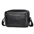 WEIXIER D523 Men Large Capacity Crossbody Single Shoulder Bag Casual PU Messenger Handbag Black