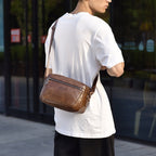 WEIXIER D523 Men Large Capacity Crossbody Single Shoulder Bag Casual PU Messenger Handbag