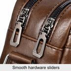 WEIXIER D523 Men Large Capacity Crossbody Single Shoulder Bag Casual PU Messenger Handbag