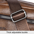 WEIXIER D523 Men Large Capacity Crossbody Single Shoulder Bag Casual PU Messenger Handbag