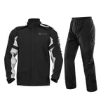 SULAITE Outdoor Motorcycle Riding Full Body Split Raincoat Suit, L, XL, XXL, XXXL, M – Waterproof, Wear-resistant, TPU L Black