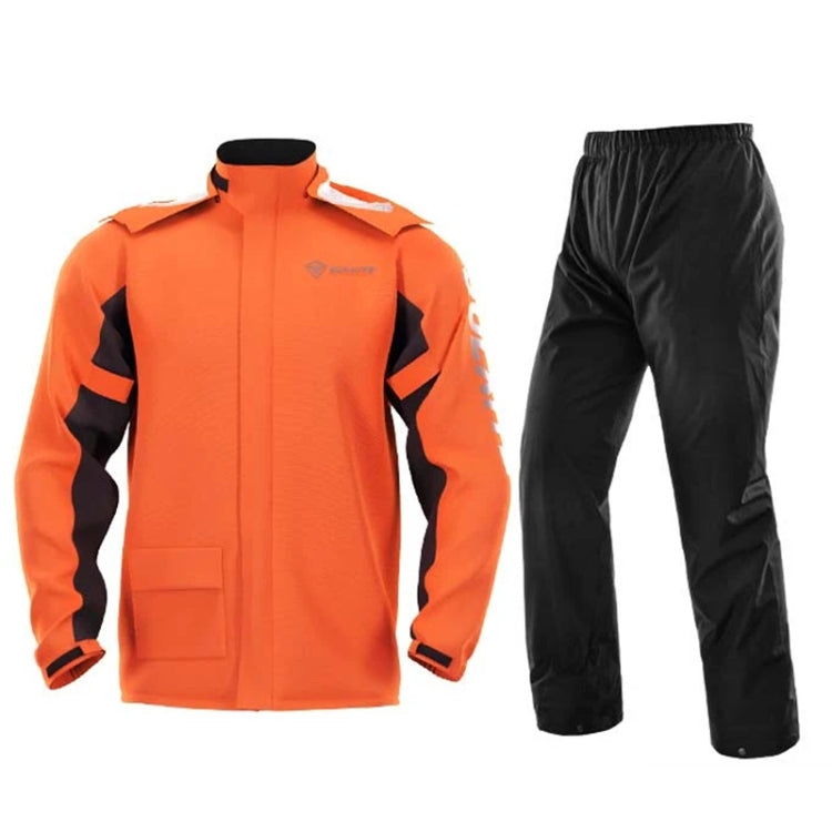 SULAITE Outdoor Motorcycle Riding Full Body Split Raincoat Suit, L, XL, XXL, XXXL, M – Waterproof, Wear-resistant, TPU XXXL Orange