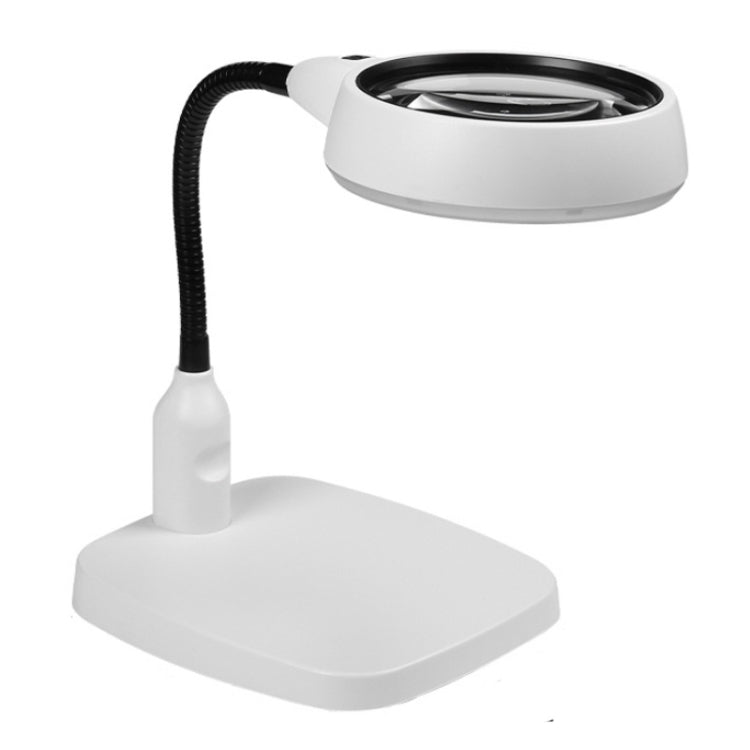 Desktop With 21 LED Lights 10X HD Reading Repair Metal Hose Magnifier, EU Plug, US Plug EU Plug