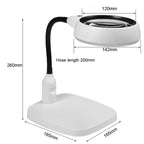 Desktop With 21 LED Lights 10X HD Reading Repair Metal Hose Magnifier, EU Plug, US Plug