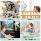 JisuLife Stroller Fan Life2S High Speed Energy Saving Stroller Mini Fan Octopus Bladeless Swingable Head Air Purifying Fan, Life2S