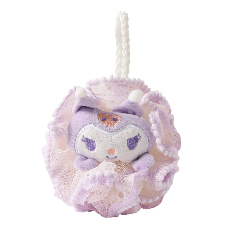 Cute Cartoon Bathing Flower Children Soft Bathing Ball Shower Foamer Purple