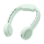 JisuLife FA31 USB Rechargeable Hanging Neck Mini Fan Bladeless Cooling Outdoor High Wind Power Electric Fan Mint Green