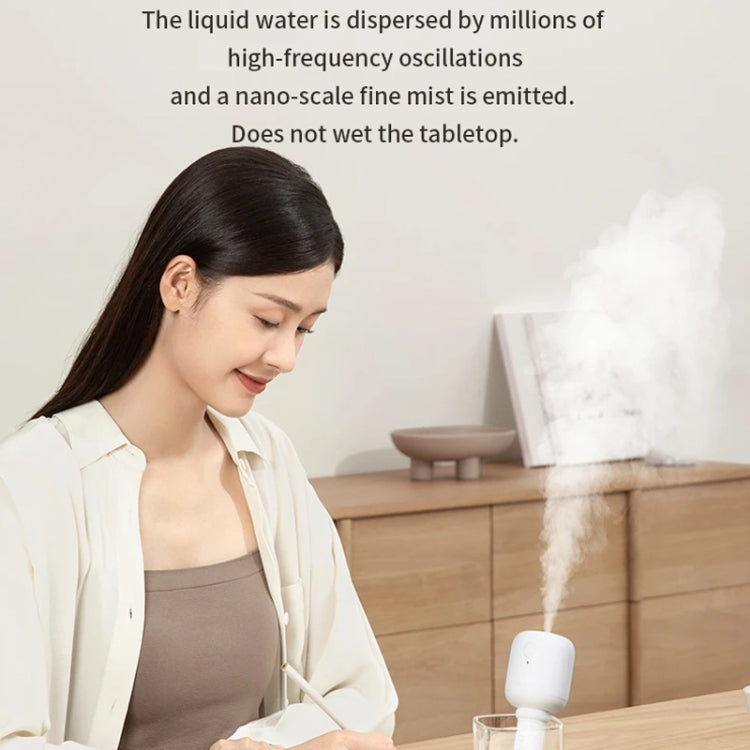 JisuLife JB07 Wireless High Mist Portable Humidifier, No Water Tank, White 1100mAh, White 2200mAh