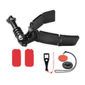 TUYU Motorcycle Integrated Hinged Helmet Chin Sports Camera Mounting Bracket, With 2 Stickers, With 4 Stickers With 2 Stickers