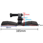 TUYU Motorcycle Integrated Hinged Helmet Chin Sports Camera Mounting Bracket, With 2 Stickers, With 4 Stickers