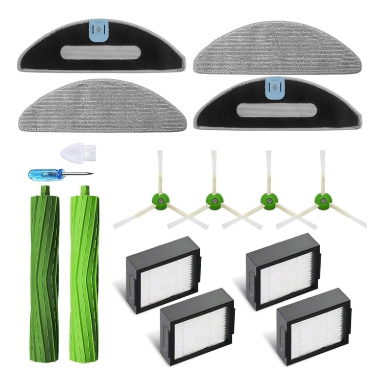 For iRobot Roomba Combo i5 / i5+ / j5 / j5+ Robot Vacuum And Mop Replacement Parts, Kit, Main Brush, Filter, 2pcs Edge Brush, Dust Bag, Mop Pad – Durable Build, Easy to Use