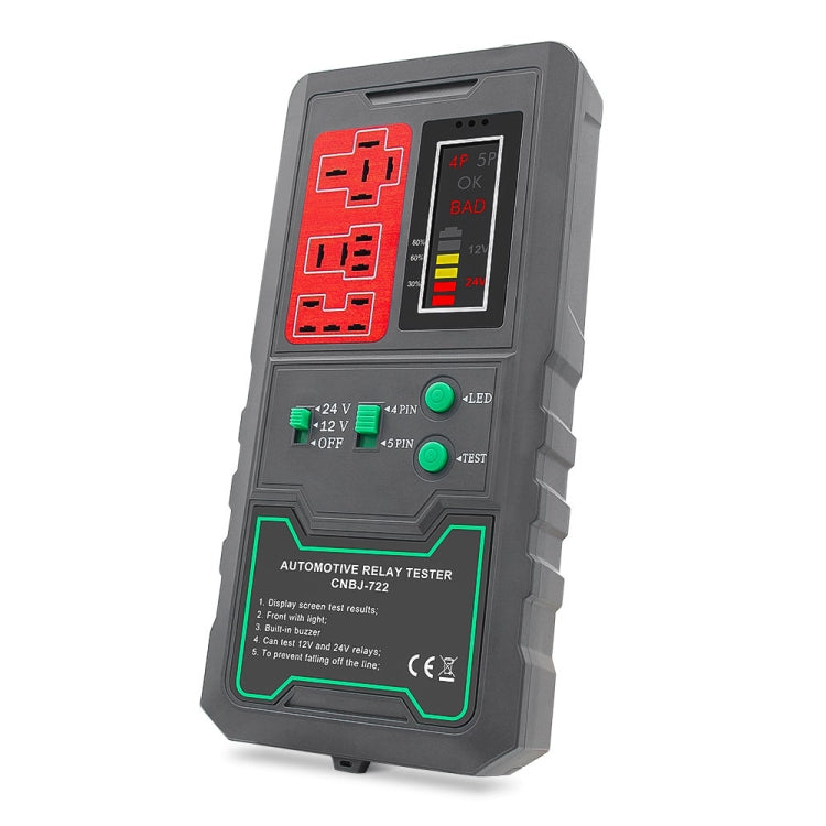 12V/24V 4 Pin 5 Pin Automotive Relay Tester, CNBJ-722 – Durable Build, Easy to Use CNBJ-722