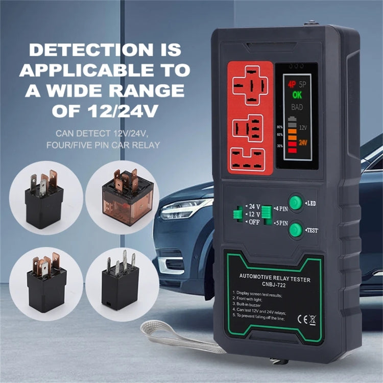 12V/24V 4 Pin 5 Pin Automotive Relay Tester, CNBJ-722 – Durable Build, Easy to Use