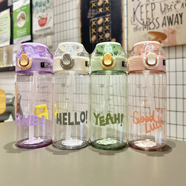 Student Portable Bouncing Straw Large Capacity Drop Resistant Plastic Cups, 550ml Green, 550ml White, 550ml Purple, 650ml Green, 650ml White, 650ml Purple, 800ml Green, 800ml White, 800ml Purple – Durable Build, Easy to Use