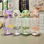 Student Portable Bouncing Straw Large Capacity Drop Resistant Plastic Cups, 550ml Green, 550ml White, 550ml Purple, 650ml Green, 650ml White, 650ml Purple, 800ml Green, 800ml White, 800ml Purple – Durable Build, Easy to Use
