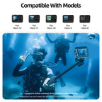 TELESIN 0.85m Underwater Selfie Stick Wireless Remote Control For GoPro HERO13 Black / HERO12 Black / HERO11 Black / HERO10 Black / HERO9 Black / HERO8 Black, Selfie Stick