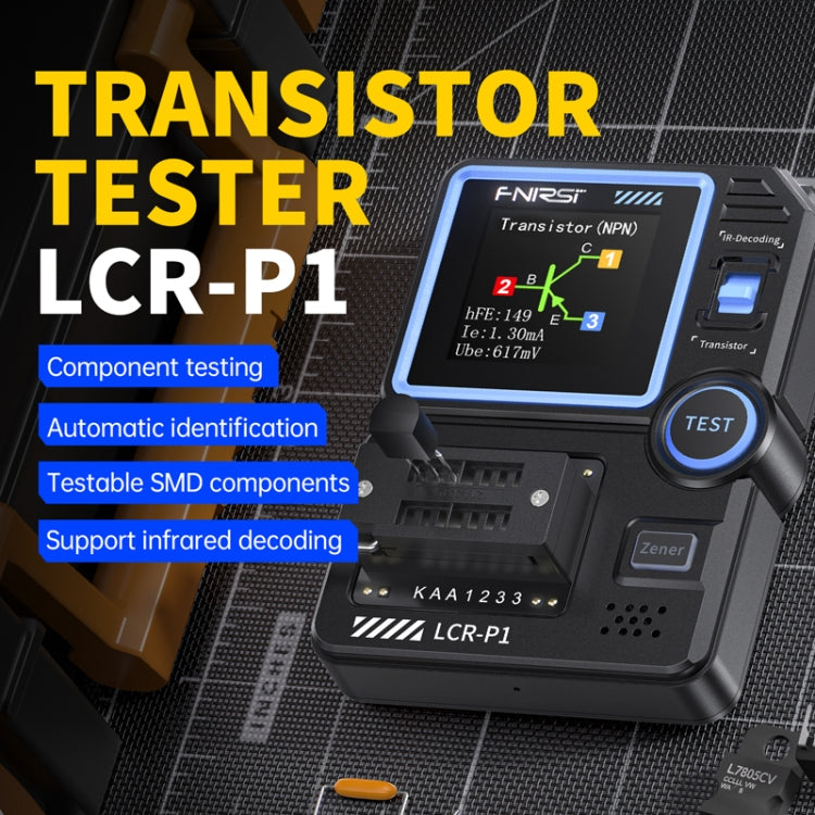 FNIRSI LCR-P1 Transistor Tester Multifunctional Electronic Component Inspection Tool, LCR-P1 – Durable Build, Easy to Use