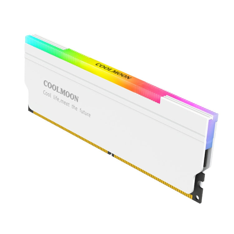 COOLMOON CM-RA1 ARGB Memory Vest Desktop Computer Memory Stick Cooling Case, CM-RA1 – Aluminum Alloy CM-RA1 White