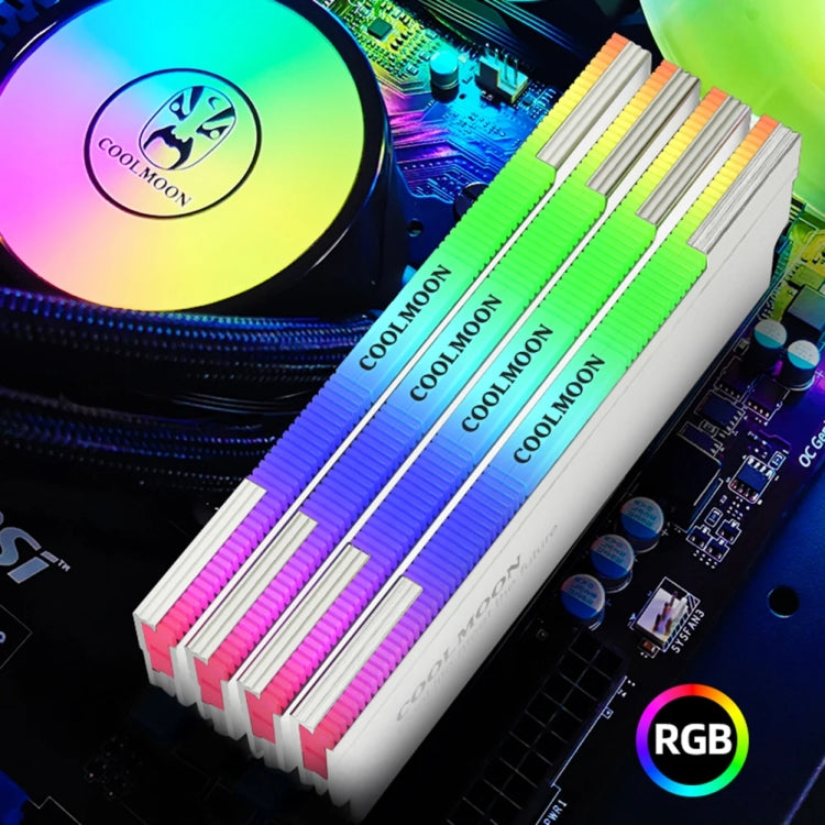 COOLMOON CM-RA1 ARGB Memory Vest Desktop Computer Memory Stick Cooling Case, CM-RA1 – Aluminum Alloy
