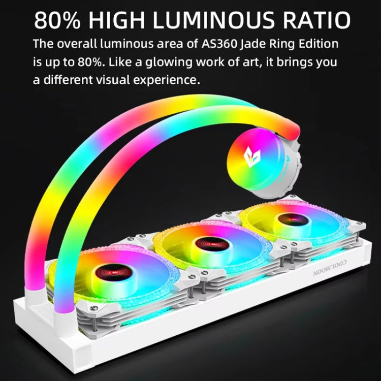COOLMOON AS360 Magic Diamond Edition Computer Cooler ARGB Water Cooling Light Integrated CPU Radiator, AS360 – Aluminum Alloy